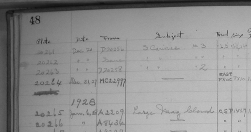 Page 48 of Harvard logbook D11b.