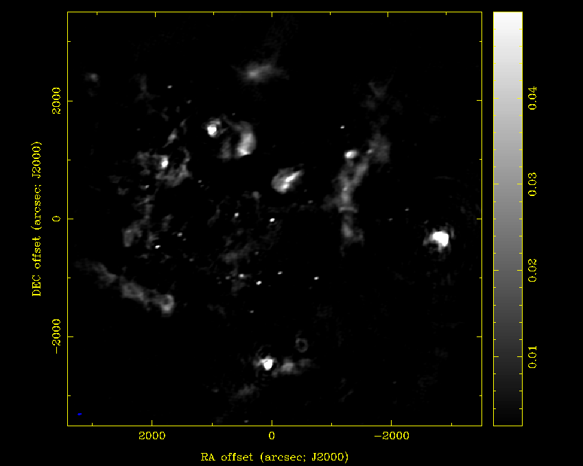 An ATA continuum map of the Cygnus X-3 region (3.14 GHz, 80 MHz BW).